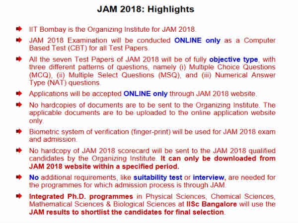 ಜೆಎಎಂ 2018 ರ ಪ್ರಮುಖಾಂಶಗಳು