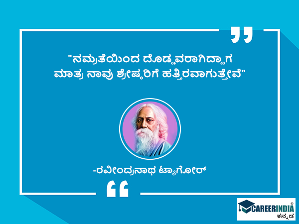 ಟಾಗೋರ್ ಅವರ ಜಯಂತಿ ಪ್ರಯುಕ್ತ ಉಲ್ಲೇಖ ಮತ್ತು ಸಂದೇಶಗಳು:
